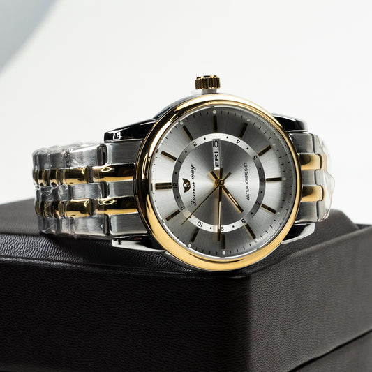 Elegant Dual Tone Classic Wristwatch | CD-MAW5