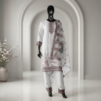 Elegant Embroidered Floral Three Piece Set | CD-WD21