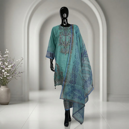 Elegant Embroidered Style Three Piece Set | CD-WD17