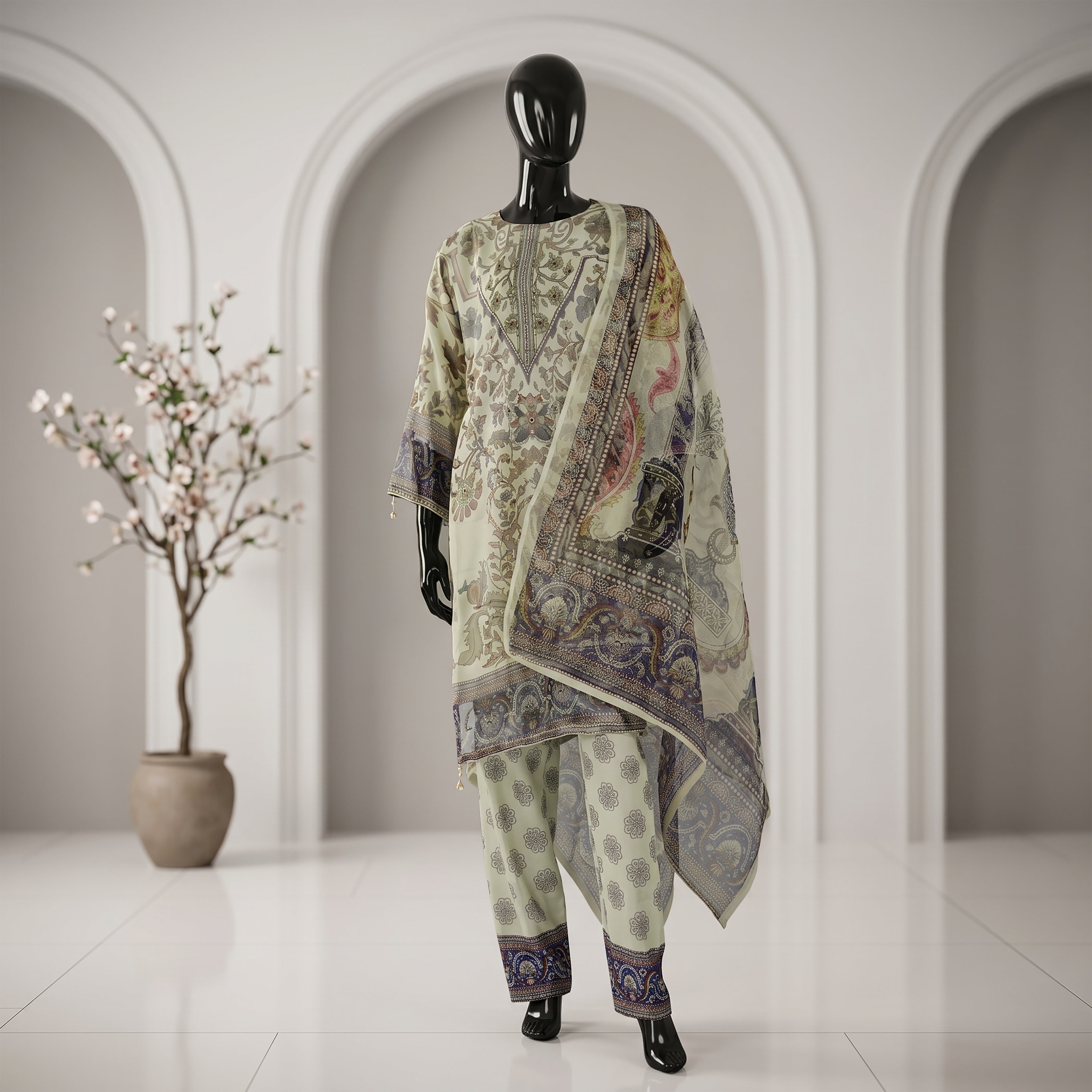 Elegant Vintage Motif Three Piece Set | CD-WD24