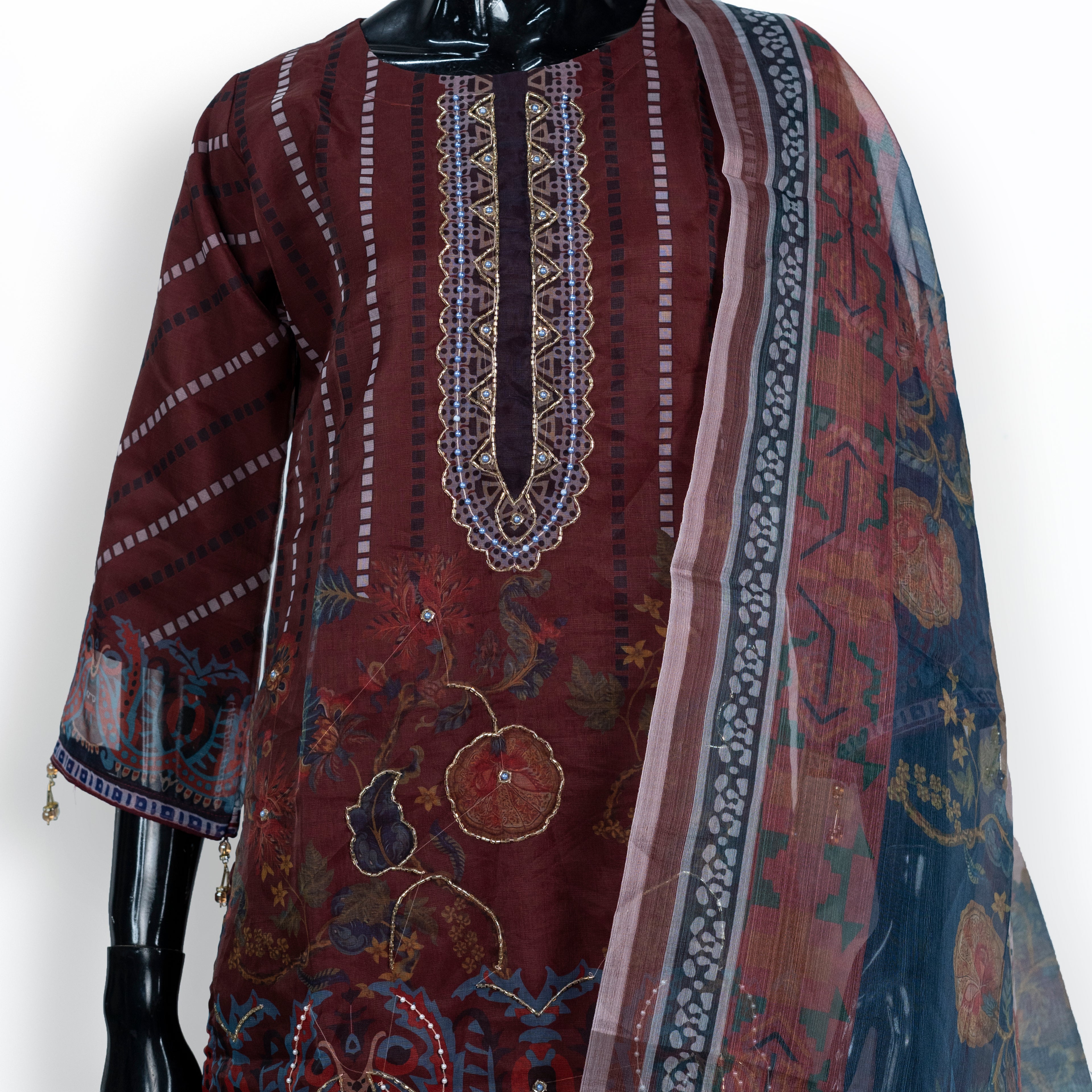 Elegant Ethnic Motif Three Piece Set | CD-WD13