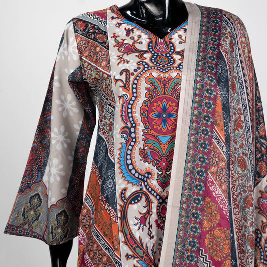 Elegant Ethnic Print Three Piece Set | CD-WD10