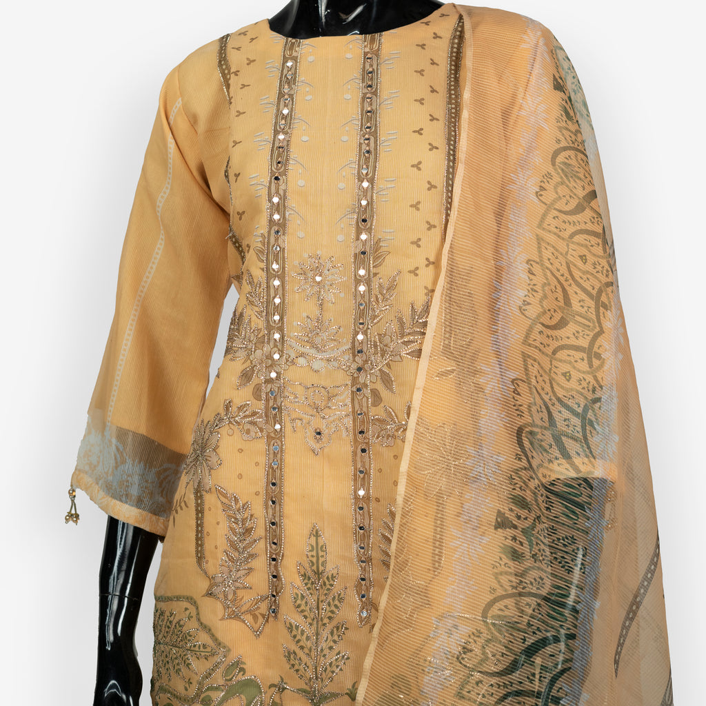Elegant Embroidered Three Piece Set for Graceful Occasions | CD-WD1