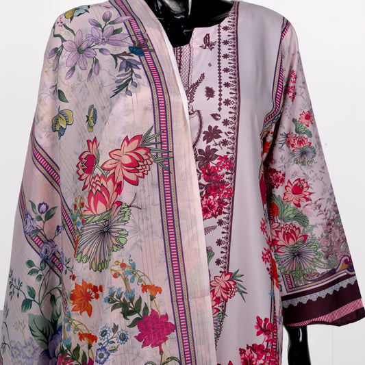 Elegant Floral Printed Three Piece Set | CD-WD8