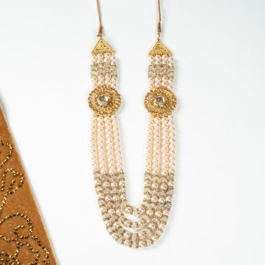 Elegant Multi-Layer Pearl Mala with Premium Stone Design | CD-WRM2