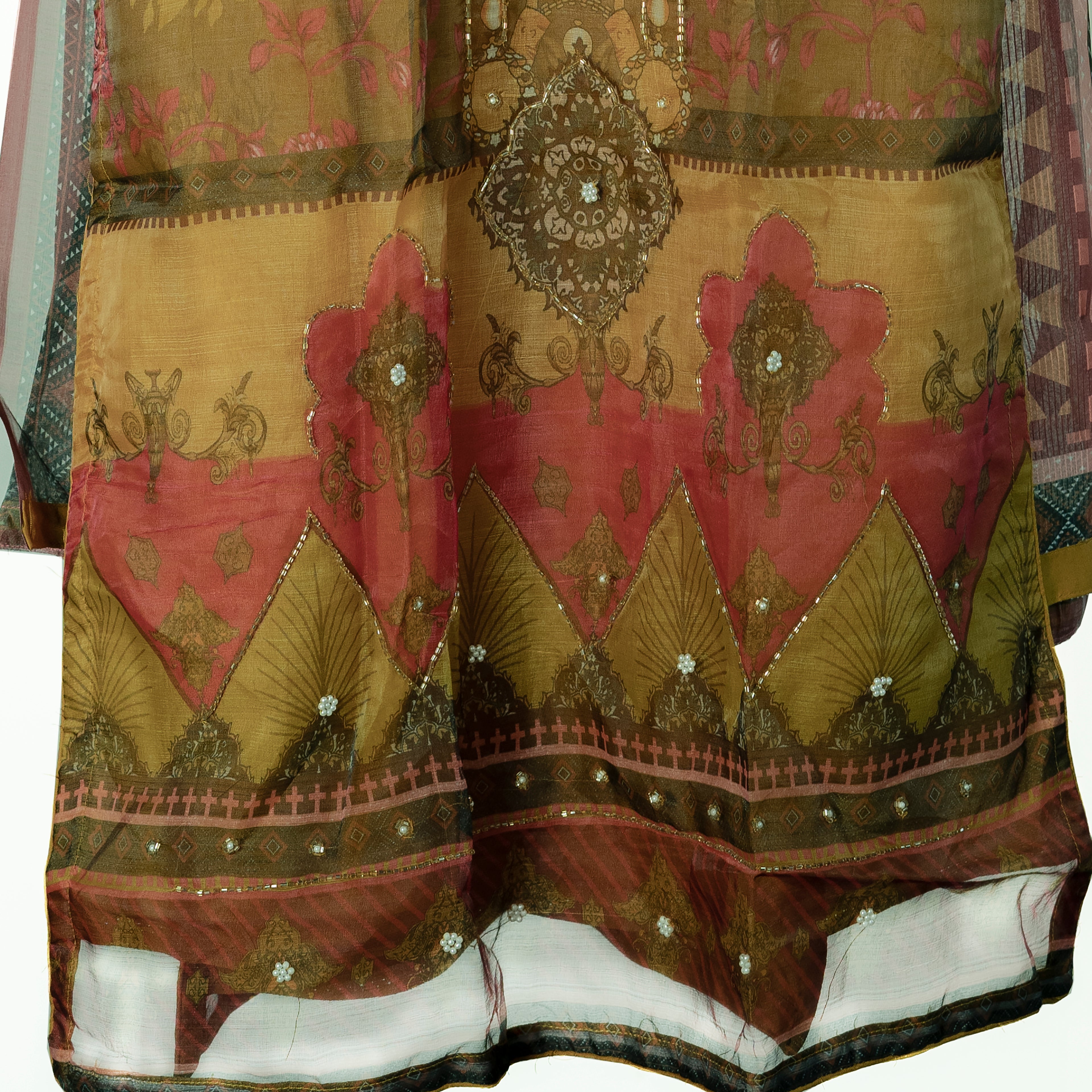 Elegant Traditional Printed Three Piece Set | CD-WD27