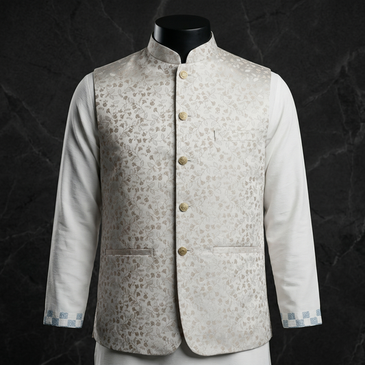 Floral Textured Classic Waistcoat | CD-PGT3