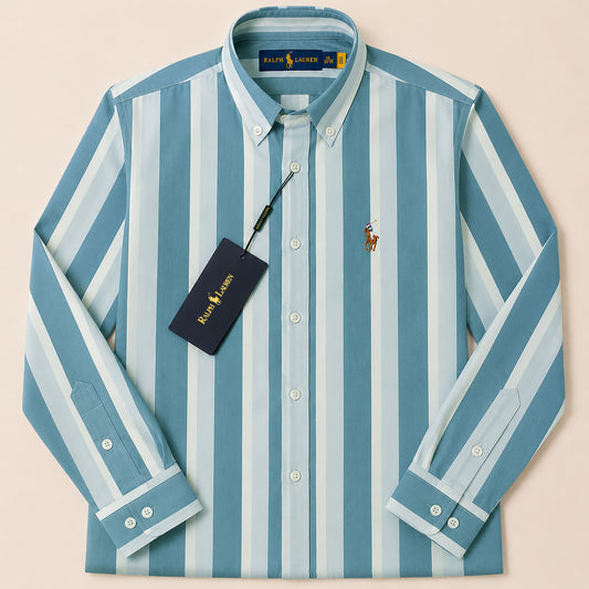 Men’s Smart Stripe Cotton Formal Shirt | All-Season Essential| CD-FM47