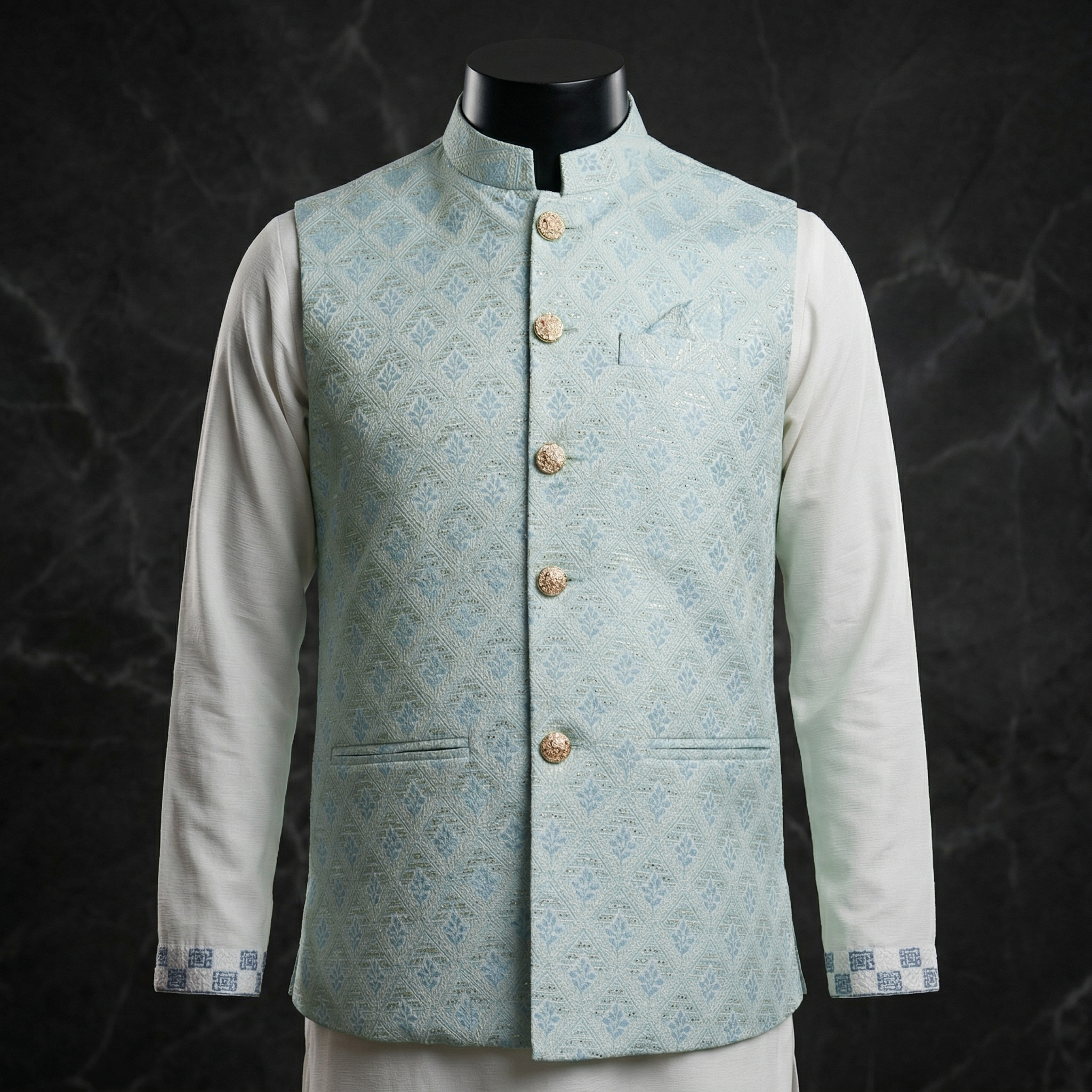 Classic Embroidered Punjabi Vest Set for Premium Festive Style | CD-PGT9
