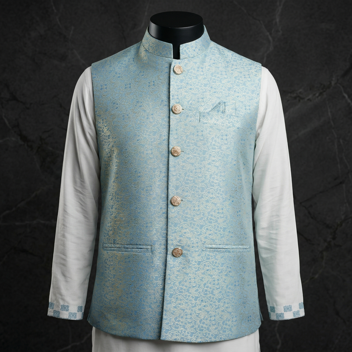 Embroidered Punjabi Waistcoat for Smart Festive Look | CD-PGT10