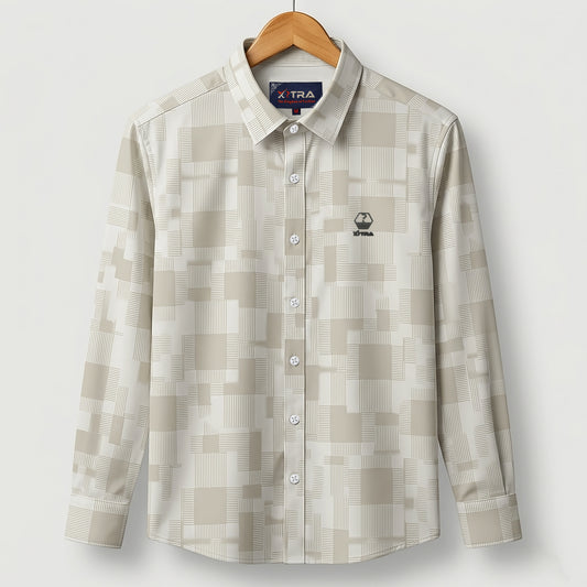 Classic Smart Geometric Pattern Casual Shirt | CD-FWS85