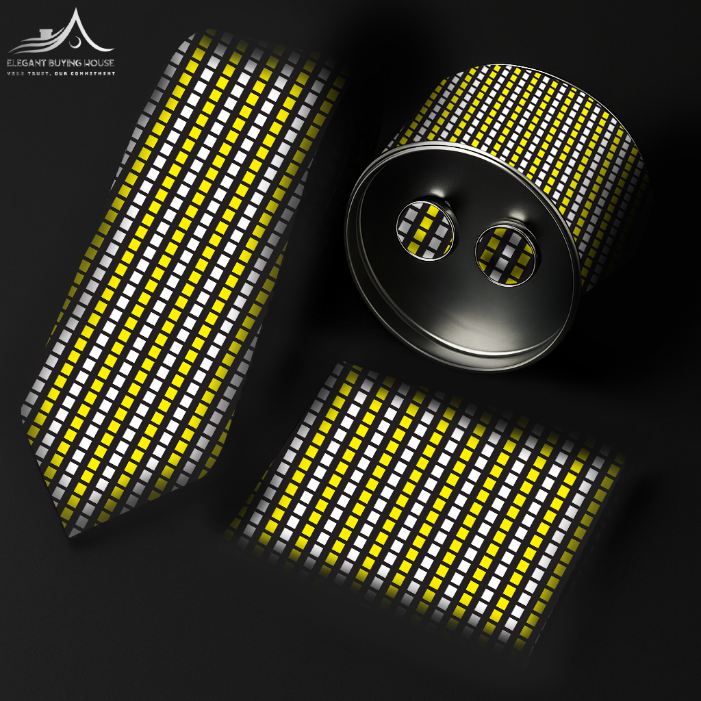 Premium Tie, Cufflink & Pocket Square Gift Set – Elegant 15 Design Collection| CD-T2