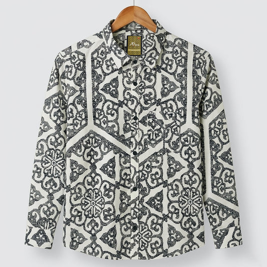 Classic Ornamental Print Casual Shirt | CD-FWS86