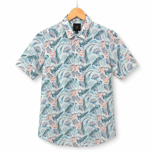 Tropical Print Half Sleeve Casual Shirt for Men | CD-PSH1