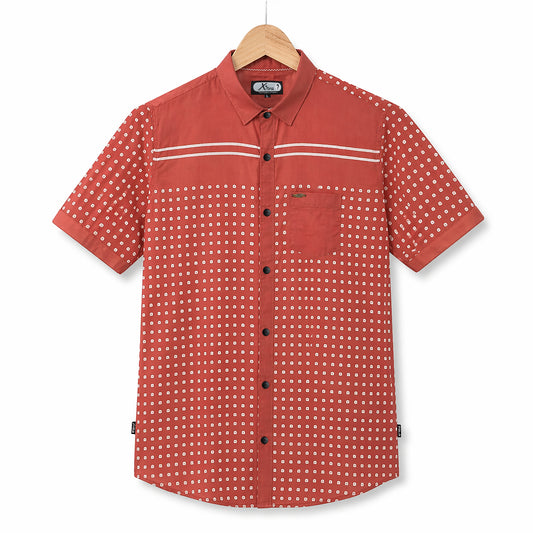 Classic Dot Pattern Half Sleeve Casual Shirt | CD-PSH13