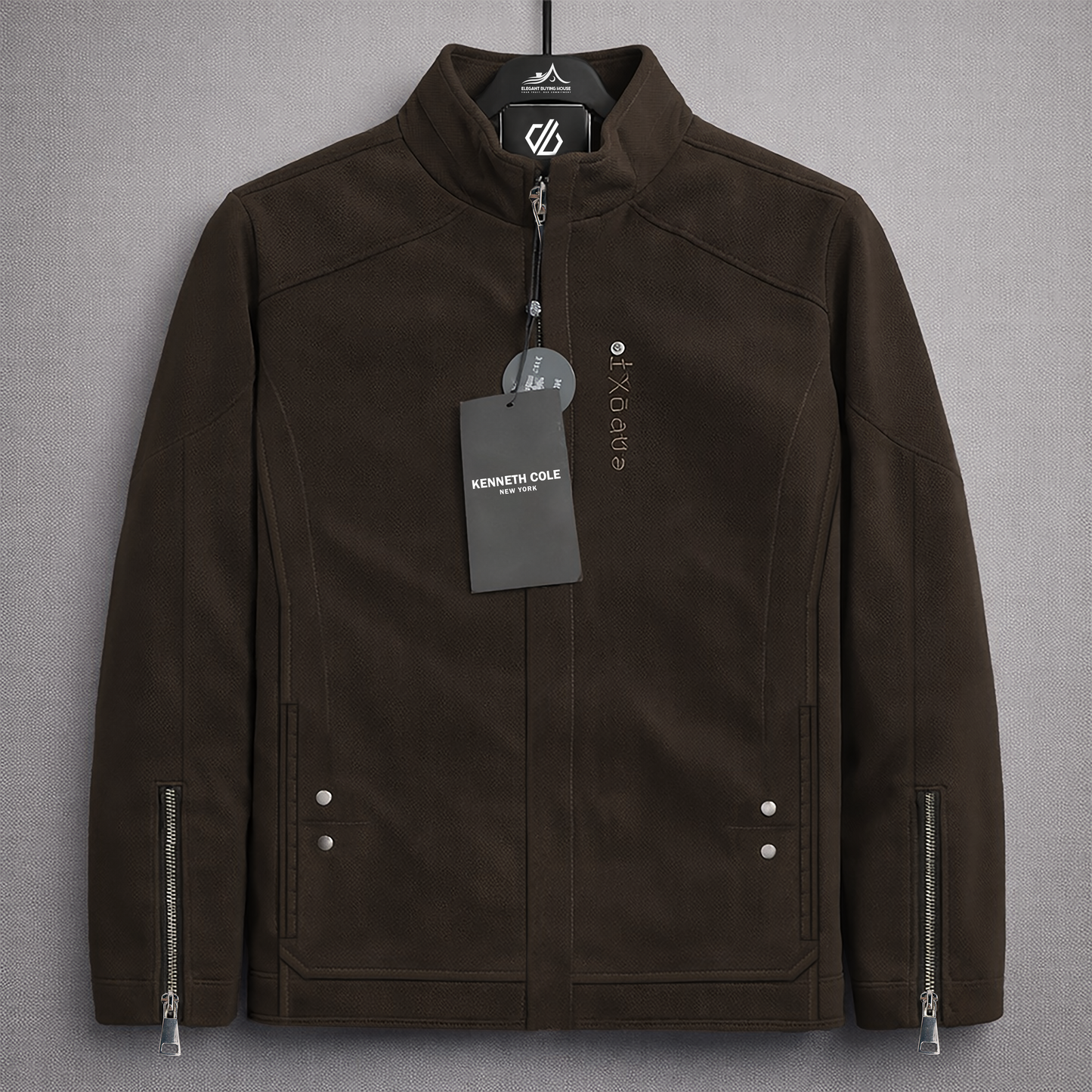 Men’s Imported Premium Leather Stand Collar Zipper Jacket – Modern Fit Stylish Outerwear | Code-SWP67