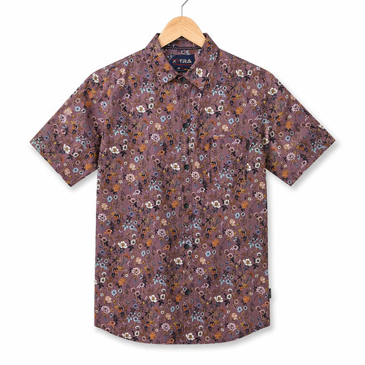 Allover Floral Print Half Sleeve Casual Shirt | CD-PSH8