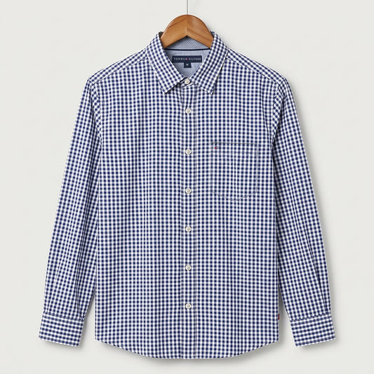 Classic Timeless Micro Check Smart Casual Shirt | CD-FWS56