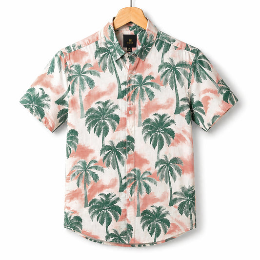 Palm Tree Print Summer Half Sleeve Casual Shirt | CD-PSH2