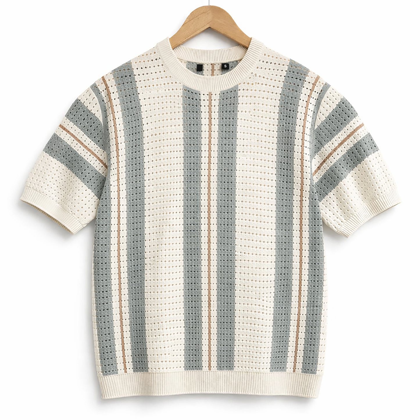 Textured Stripe Knit T-shirt | CD-PZ61