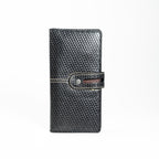 Elegant Textured Long Wallet with Secure Strap Closure | CD-MW8