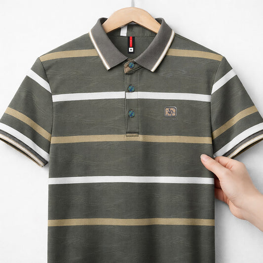 Classic Stripe Pattern Polo – Smart Casual Everyday Collection  | CD- PS7