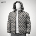 Urban Geo Pattern Hooded Puffer Jacket – Premium Winter Edition | Code-SWP101