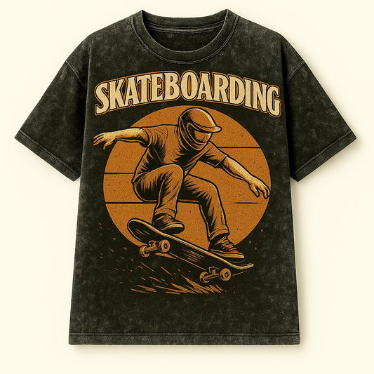 SKATEBOARDING Retro Action Graphic Drop Shoulder – Pre-Order | CD-ACD103 (China To Bangladesh Home Delivery)