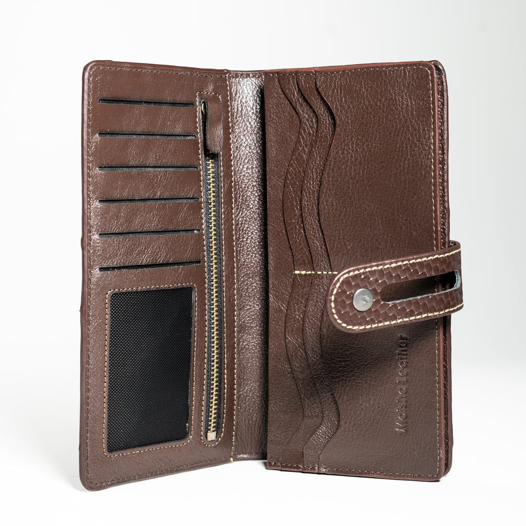 Smart Organizer Long Wallet with Secure Strap Closure | CD-MW23