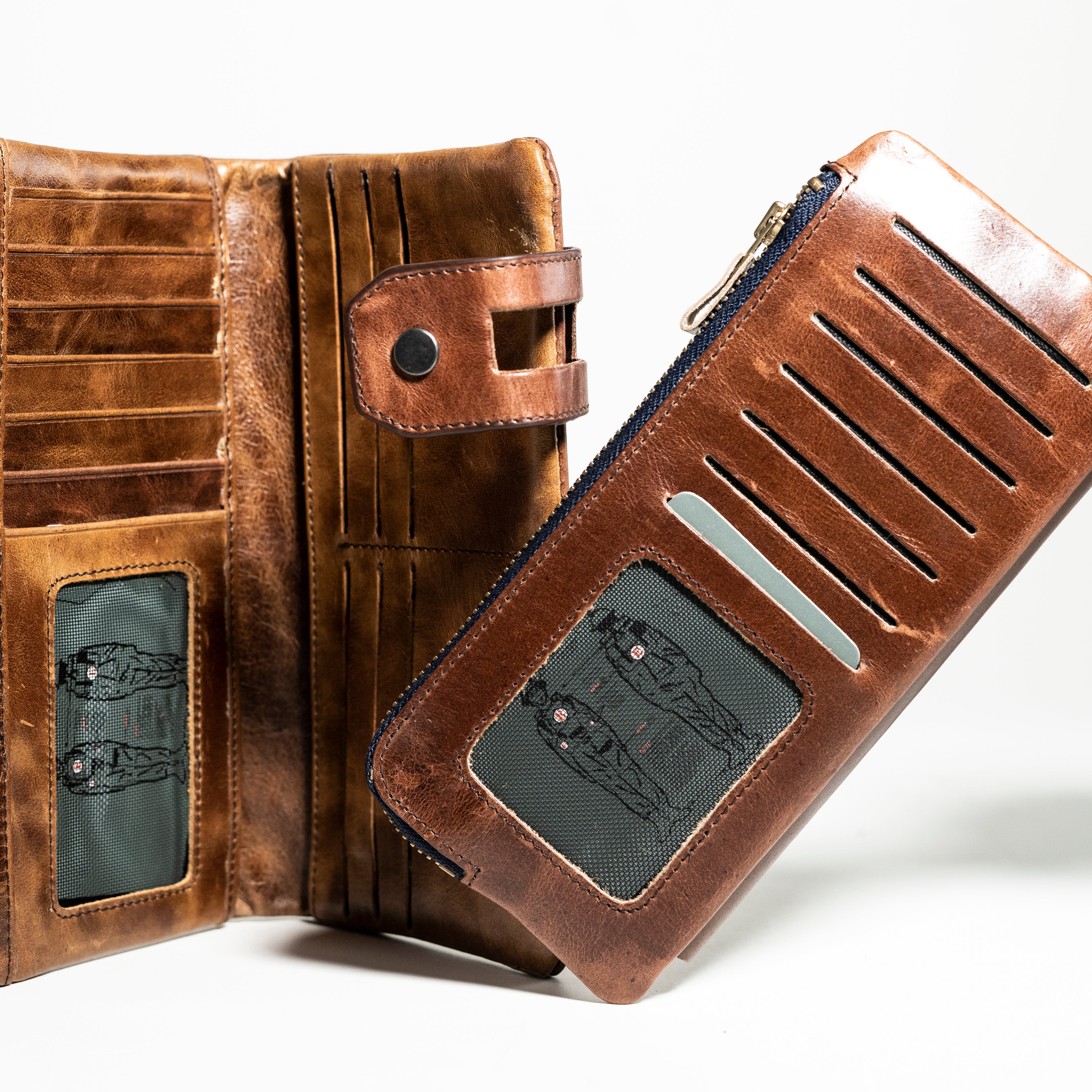 Secure Multi-Compartment Long Wallet with Snap Closure | CD-MW4