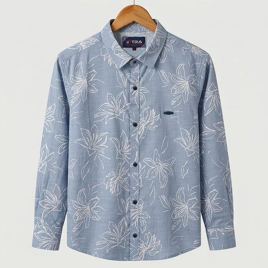 Classic Minimal Floral Sketch Casual Shirt | CD-FWS83