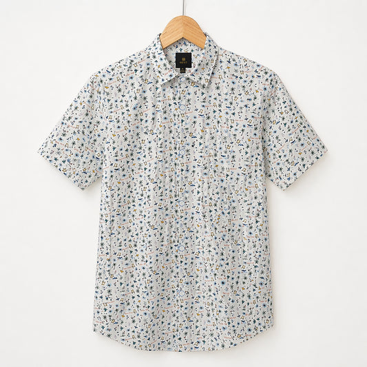 Island Vibe Printed Half Sleeve Casual Shirt | CD-PSH4