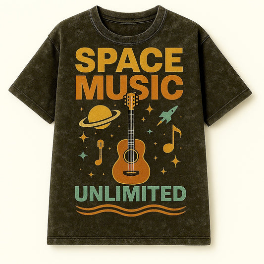 SPACE MUSIC Drop Shoulder Graphic Tee – Pre-Order | CD-ACD111 (China To Bangladesh Home Delivery)