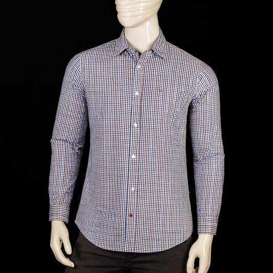 Premium Tailored Gingham Check Dress Shirt – Slim Fit| CD-CSC2