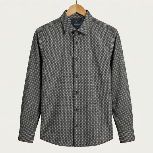 Classic Micro Print Smart Semi-Casual Shirt | CD-FWS36