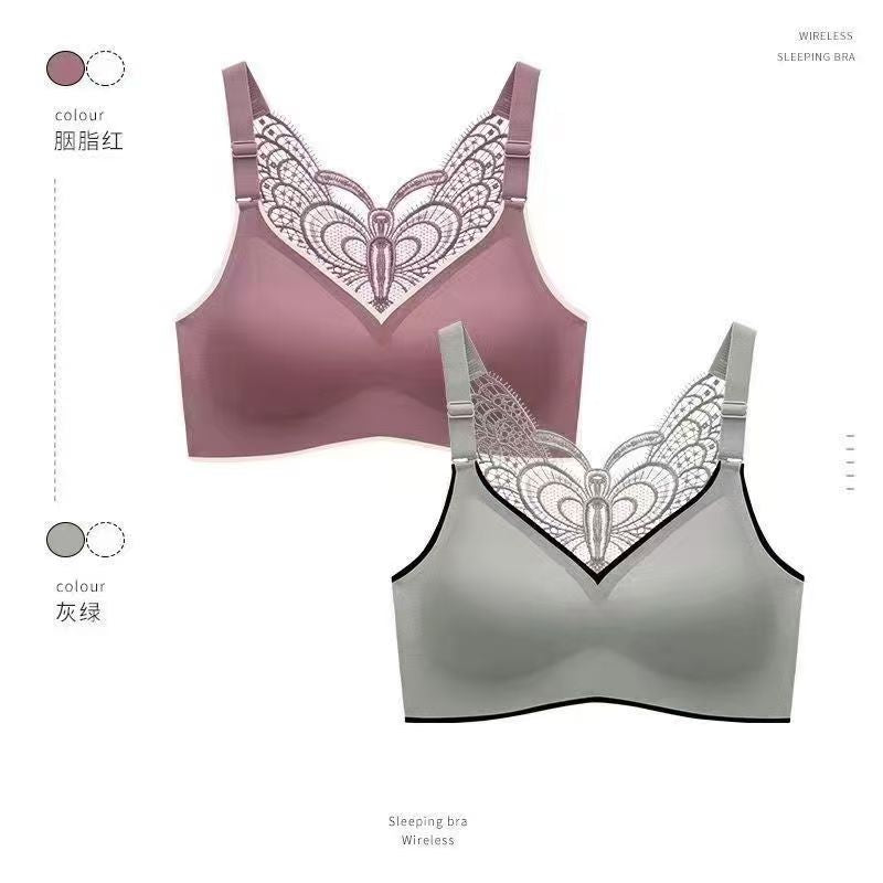 Latex Bra Back Comfort Women's 2 In One Set Lingerie no Underwire Gathered Camisole Thin Bra Plus Size Padded Bra Women's CD-WCF4 (China To Bangladesh Home Delivery)