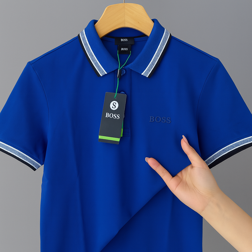 Exclusive Luxury Cotton Polo Set – Elite Contrast Collar Edition| CD-MPP6