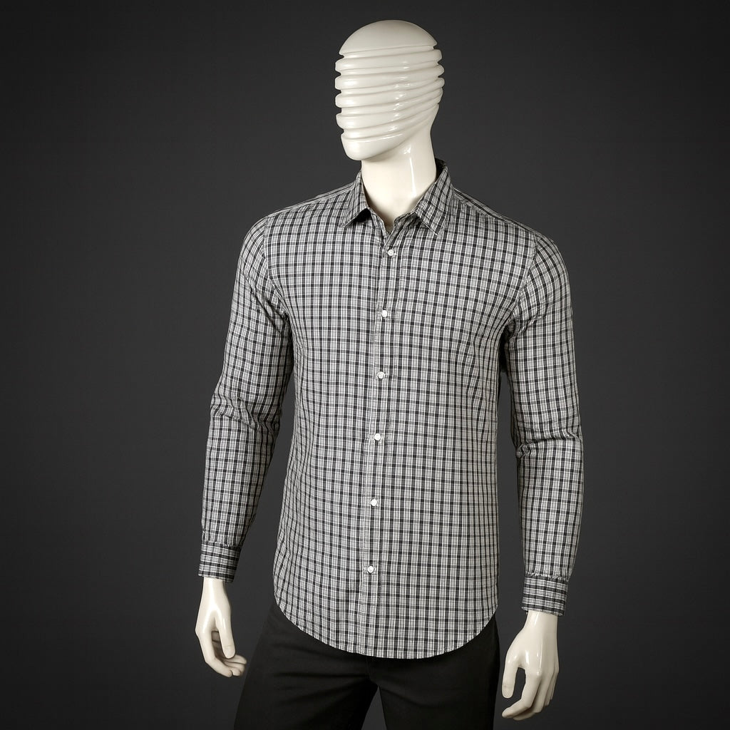 Executive Black Checkered Luxe Shirt — Premium Edition| CD-CSC6