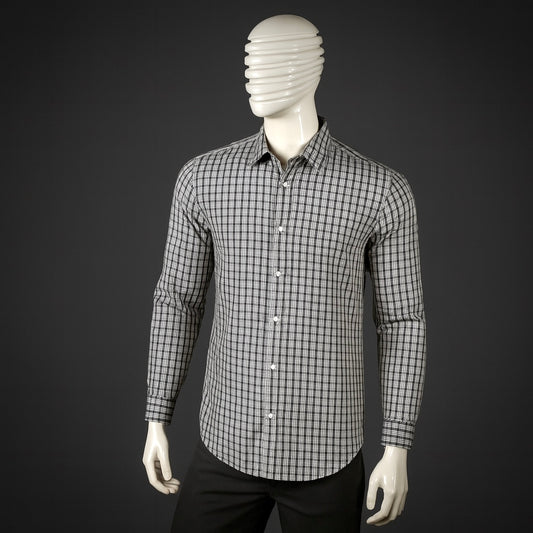Executive Black Checkered Luxe Shirt — Premium Edition| CD-CSC6