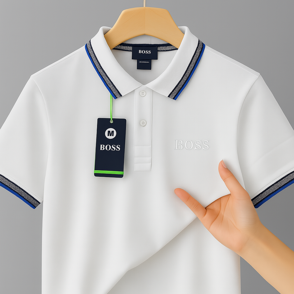 Exclusive Luxury Cotton Polo Set – Elite Contrast Collar Edition| CD-MPP6