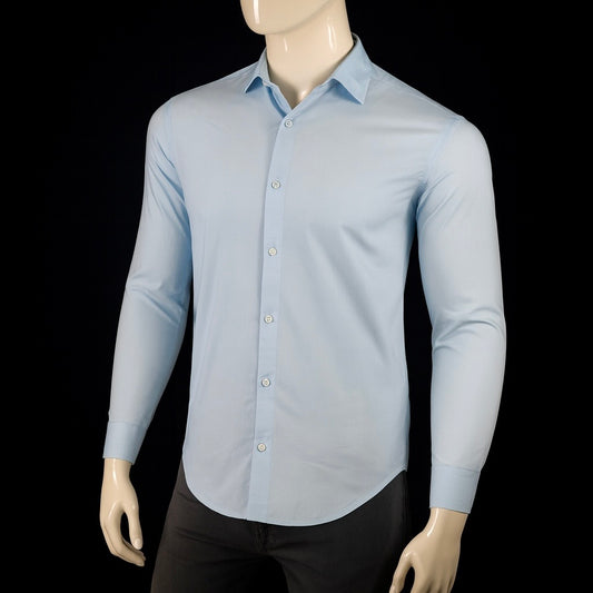 Elegant Sky Blue Slim Fit Shirt – Perfect for Business & Formal Look| CD-CSC1