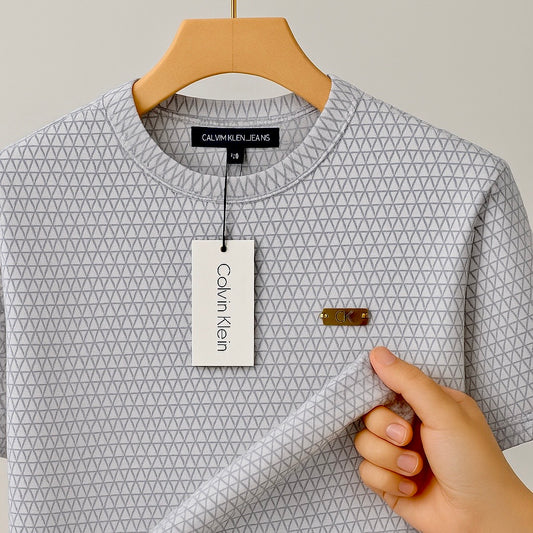 Premium Diamond Knit Textured Tee – Soft Cotton Comfort| CD-MPT6