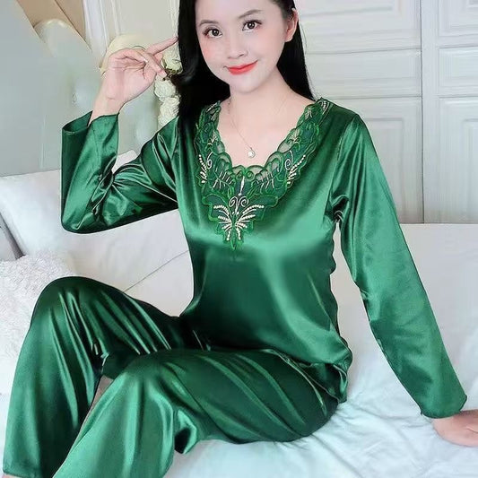 Korean Style Women's Summer Ice Silk Complete Home Wear CD-WCF85 (China To Bangladesh Home Delivery)