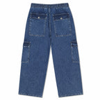 Relaxed Drawstring Cargo Denim Pants – Comfort Fit Everyday Style | | CD-PPS22