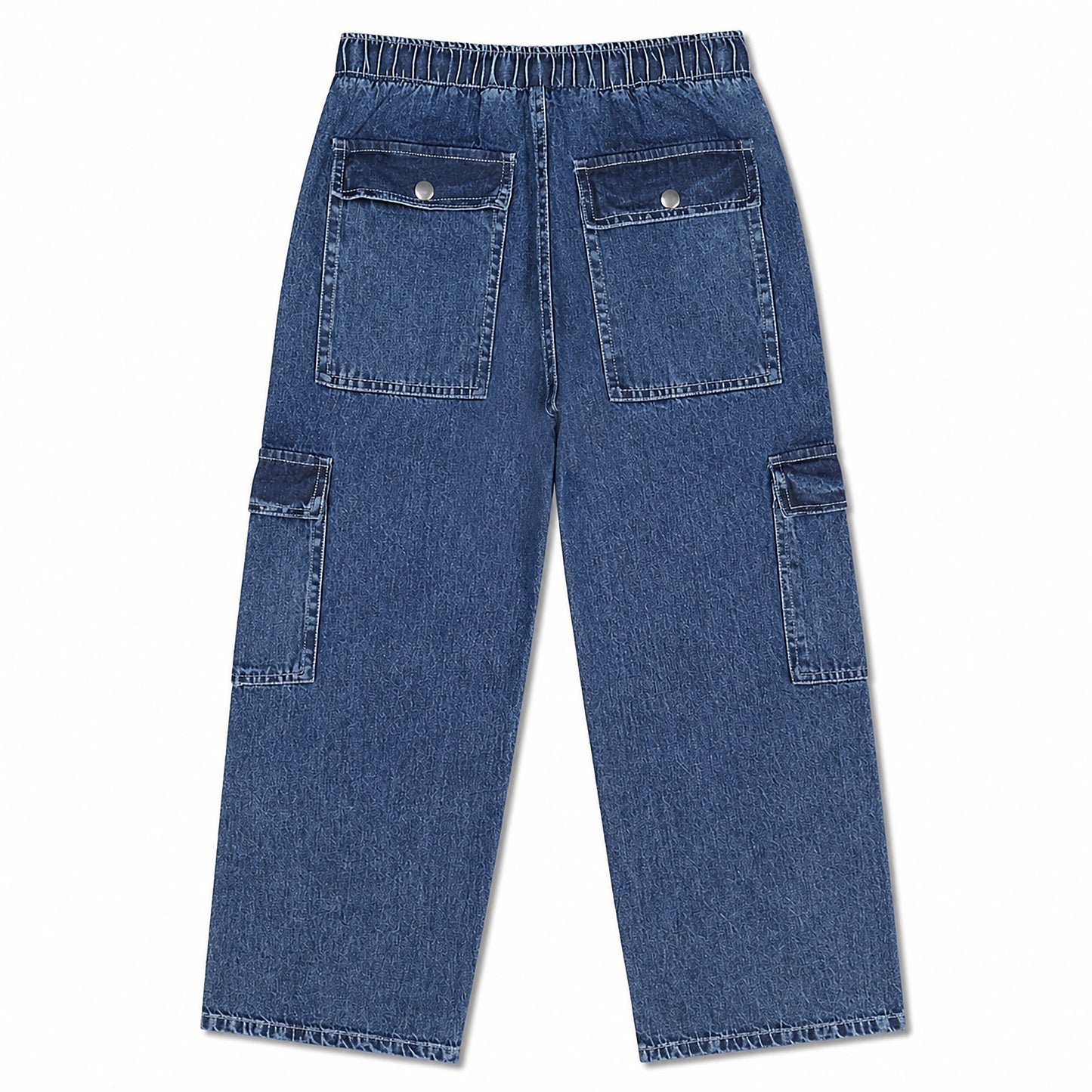 Relaxed Drawstring Cargo Denim Pants – Comfort Fit Everyday Style | | CD-PPS22