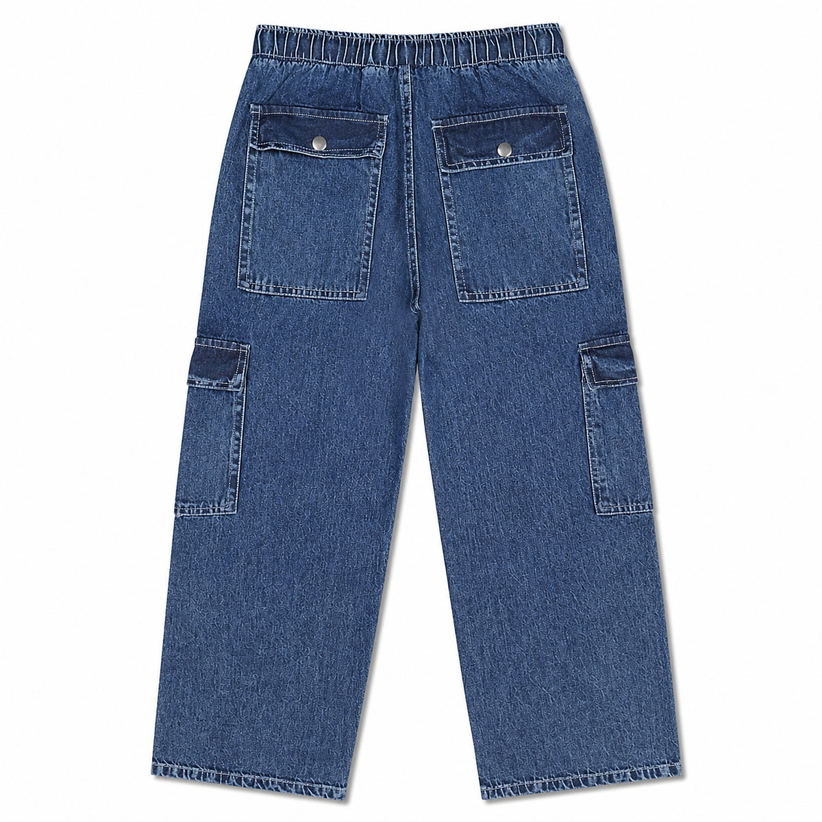 Relaxed Drawstring Cargo Denim Pants – Comfort Fit Everyday Style | | CD-PPS22