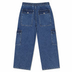 Relaxed Drawstring Cargo Denim Pants – Comfort Fit Everyday Style | | CD-PPS22