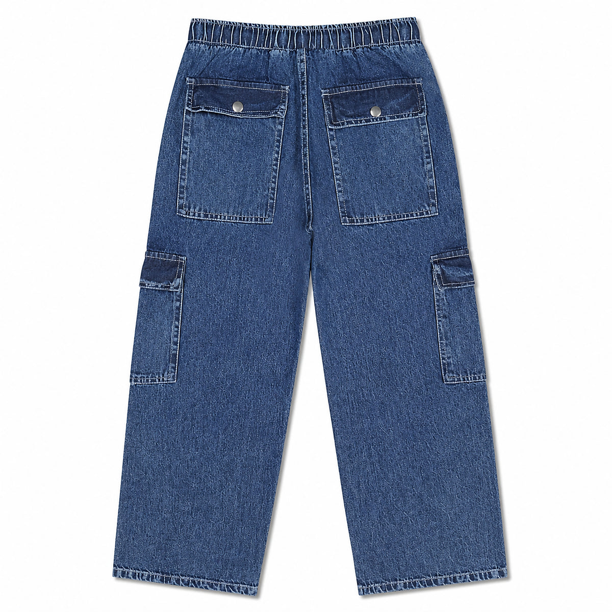 Relaxed Drawstring Cargo Denim Pants – Comfort Fit Everyday Style | | CD-PPS22