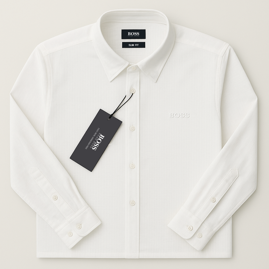 Premium White Slim-Fit Shirt – Timeless Elegance & Modern Comfort| CD-FM10