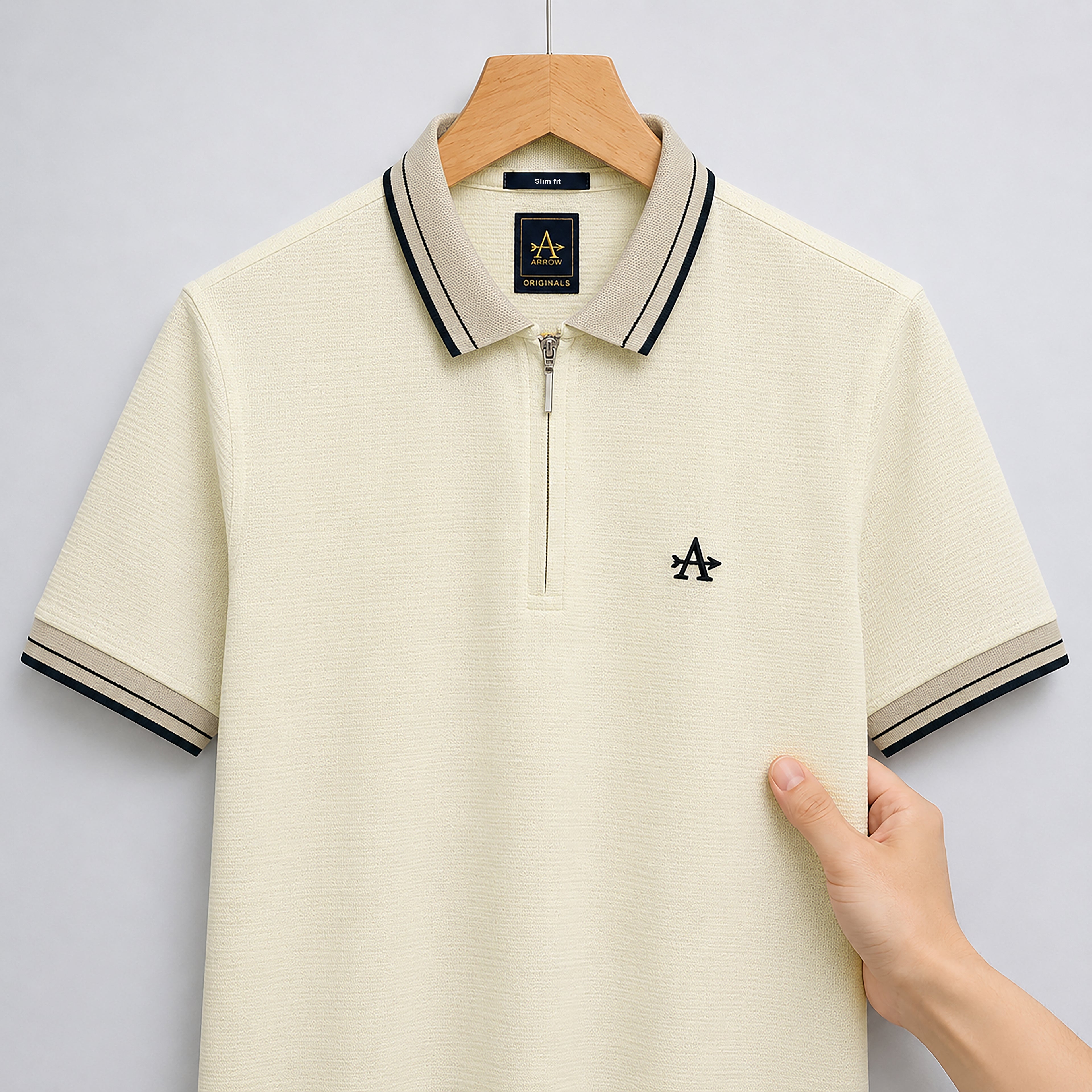 Smart Zip Collar Polo T-Shirt | CD-PZ71